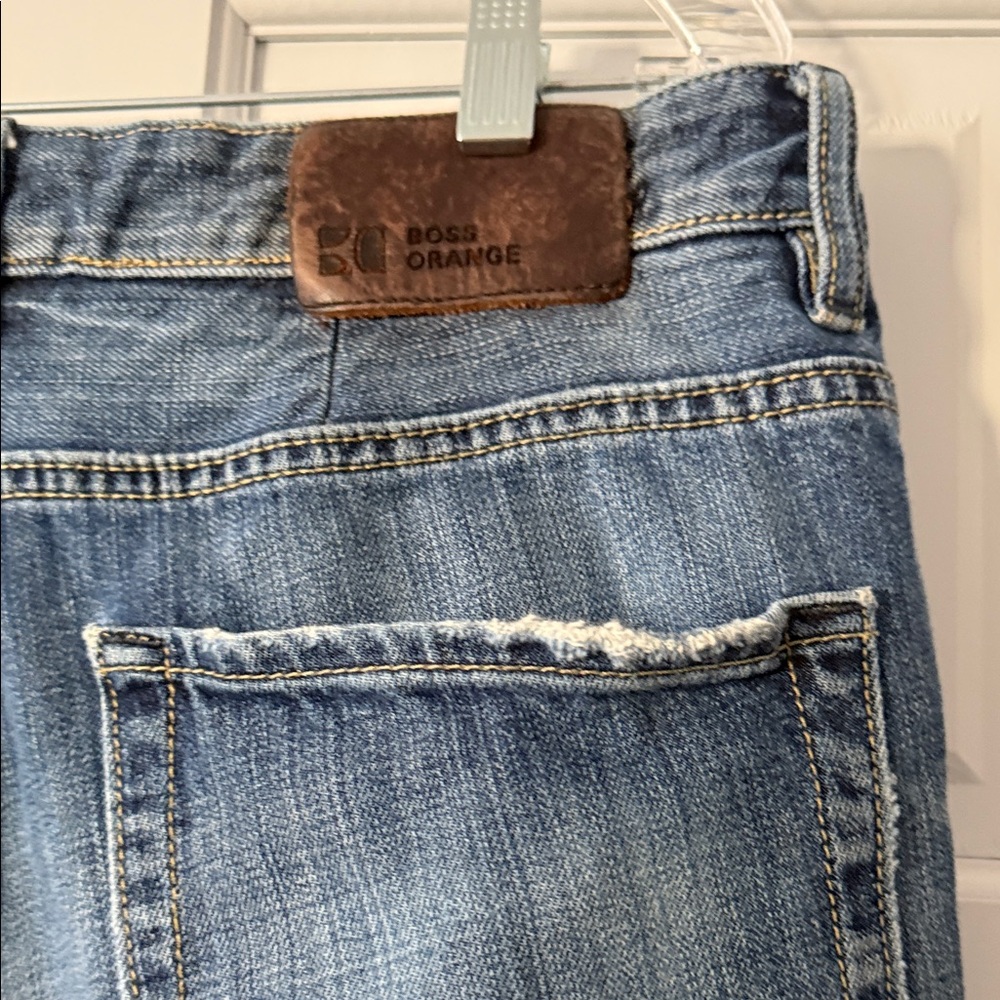 Boss Orange Hugo Boss Jeans Mens 36x34 Regular Fit Straight Leg Blue Denim Adult - Picture 8 of 12